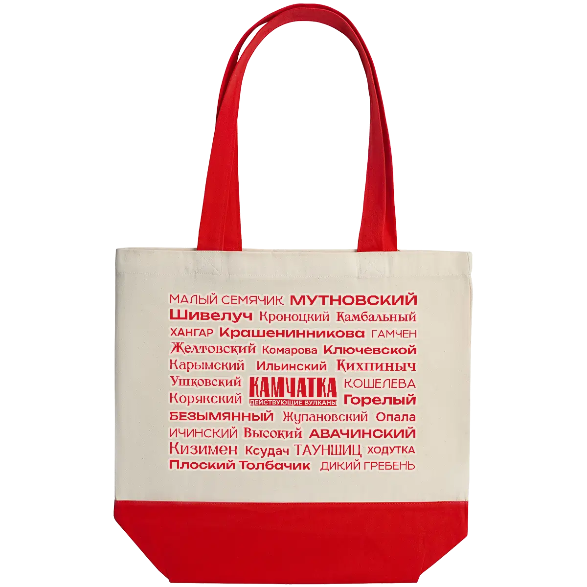 Шоппер Shopaholic Действующие вулканы, красный