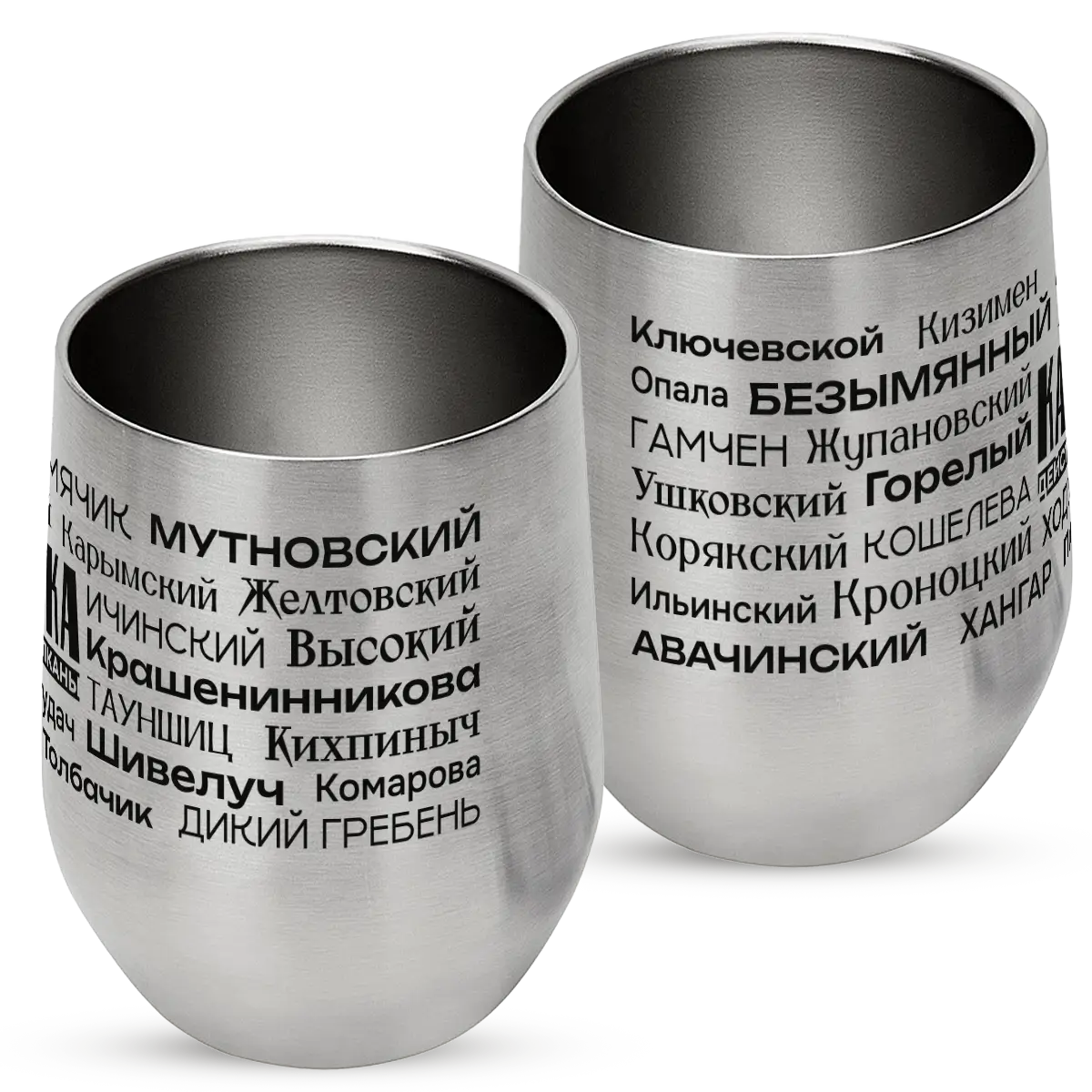 Термокружка Sense Действующие вулканы, серебро