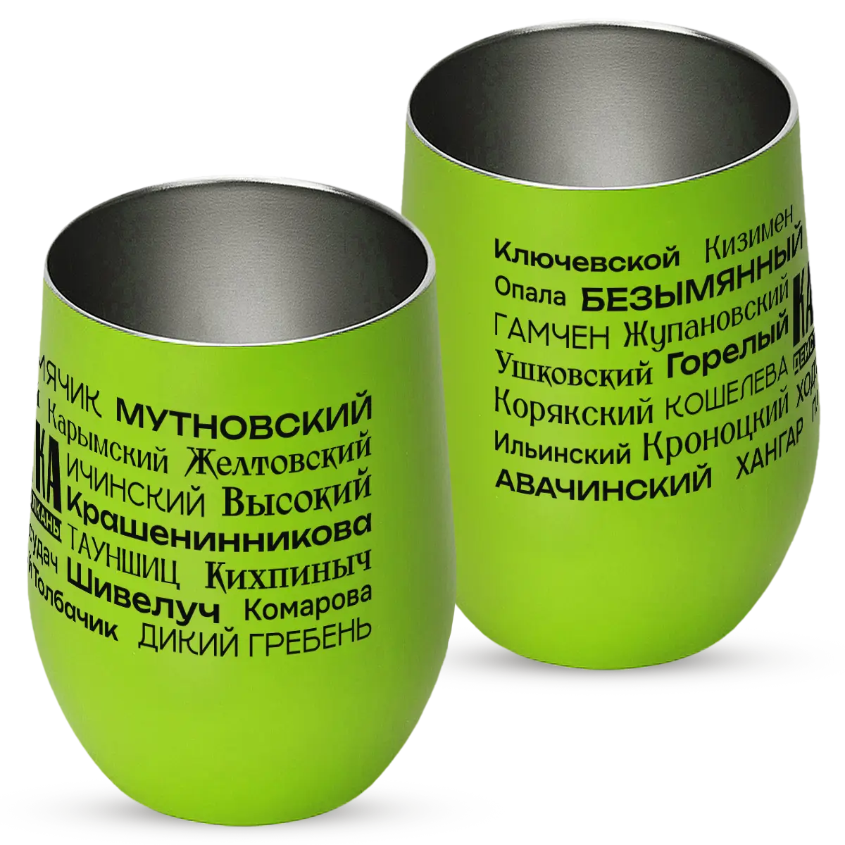 Термокружка Sense Действующие вулканы, зеленая