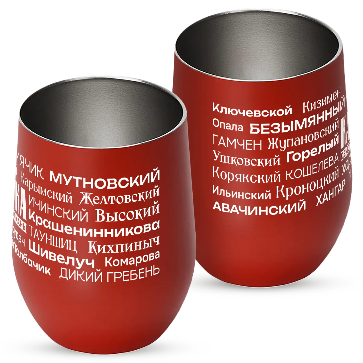 Термокружка Sense Действующие вулканы, красная