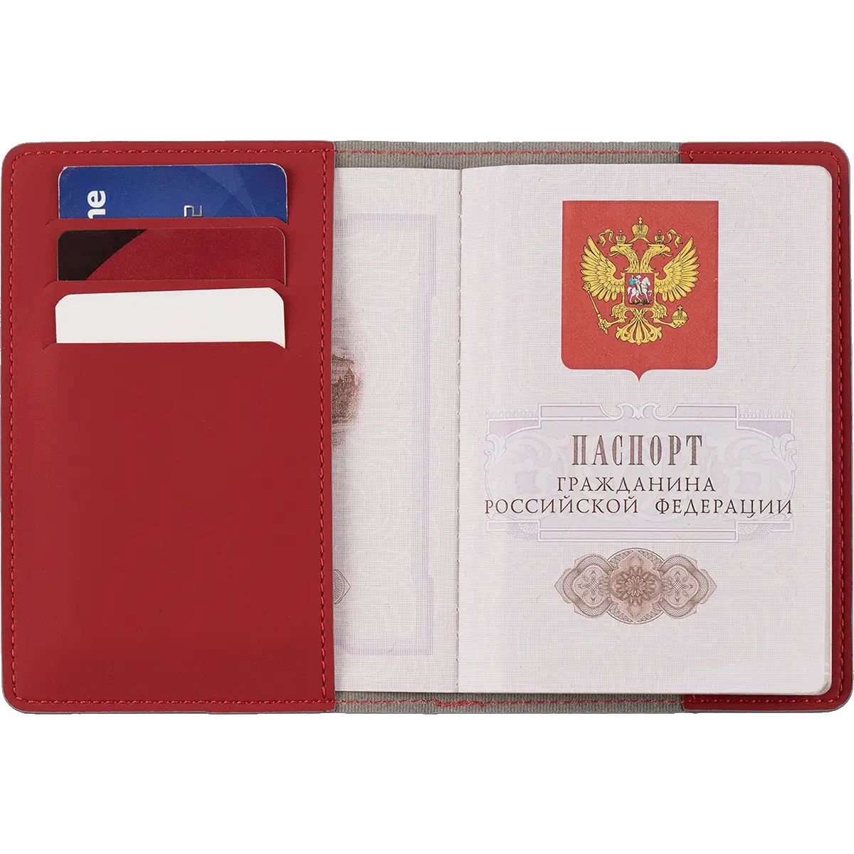 Паспортная обложка Shall Действующие вулканы, красная