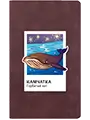 Блокнот Luba Камчатка в кадре бордовый, Горбатый кит