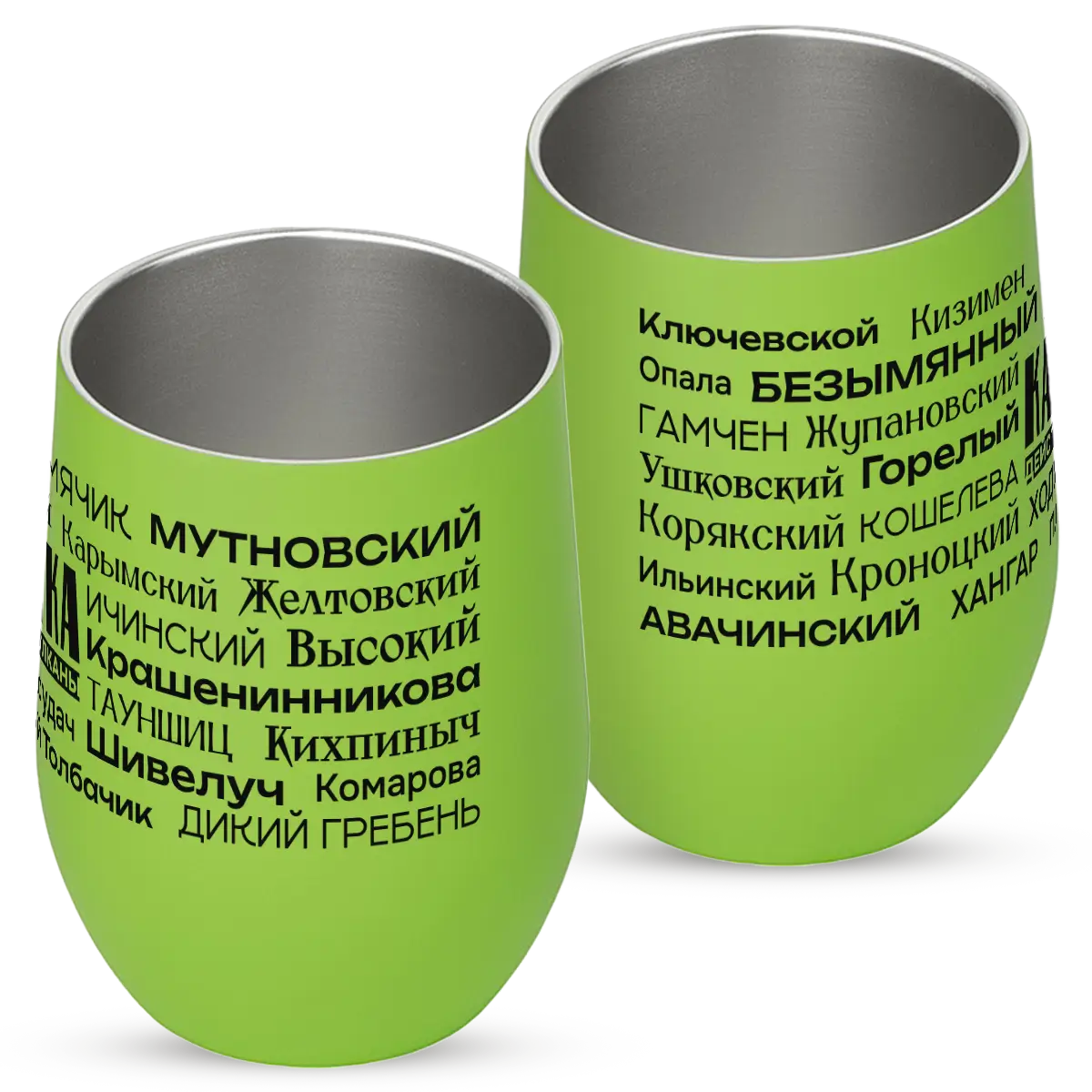 Термокружка Touch Действующие вулканы, зеленая