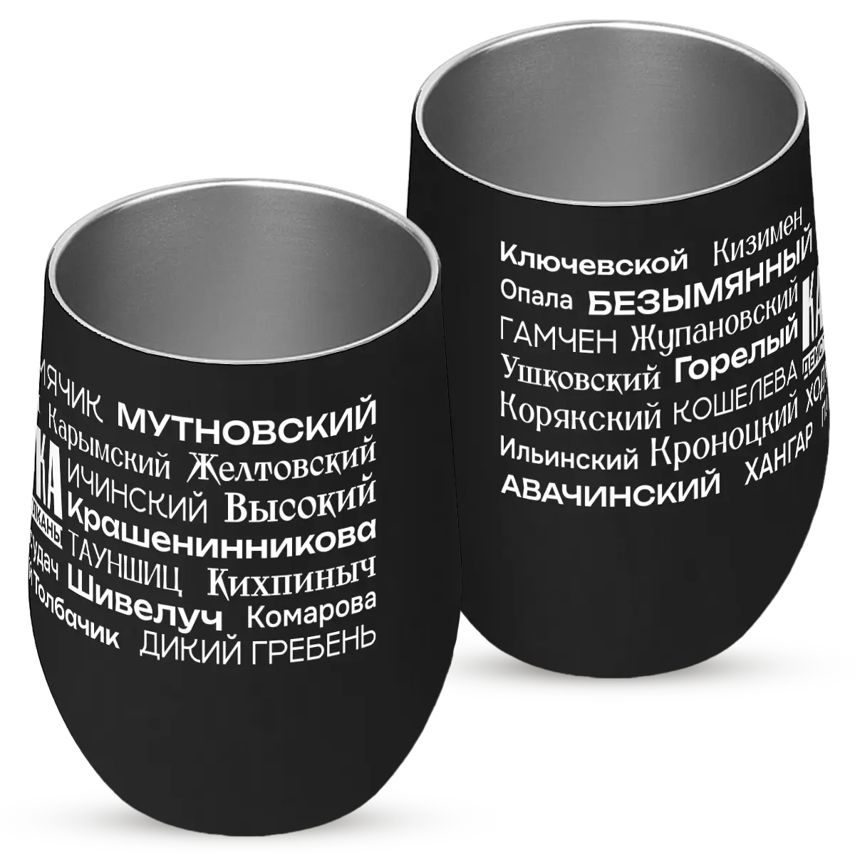 Термокружка Touch Действующие вулканы, черная