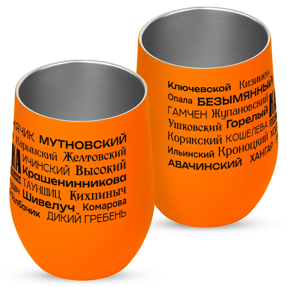 Термокружка Touch Действующие вулканы, оранжевая