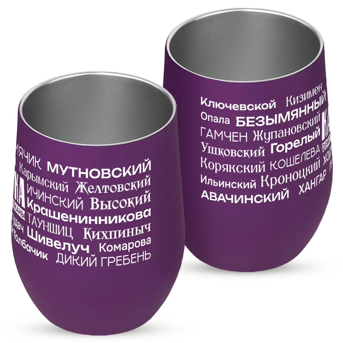Термокружка Touch Действующие вулканы, фиолетовая