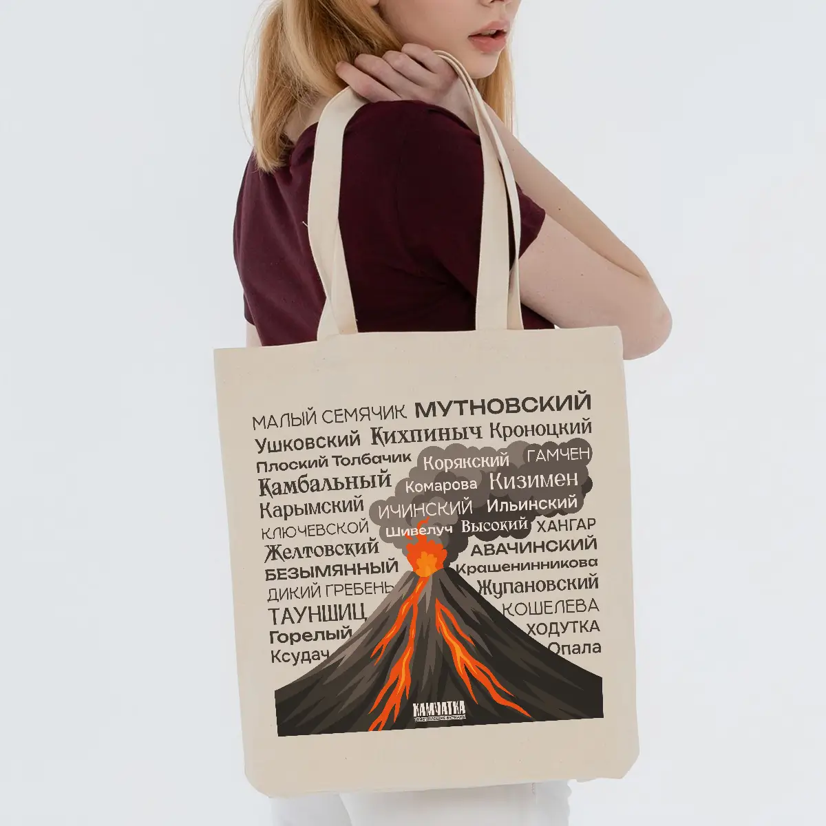 Шоппер Avoska Действующие вулканы, неокрашенный